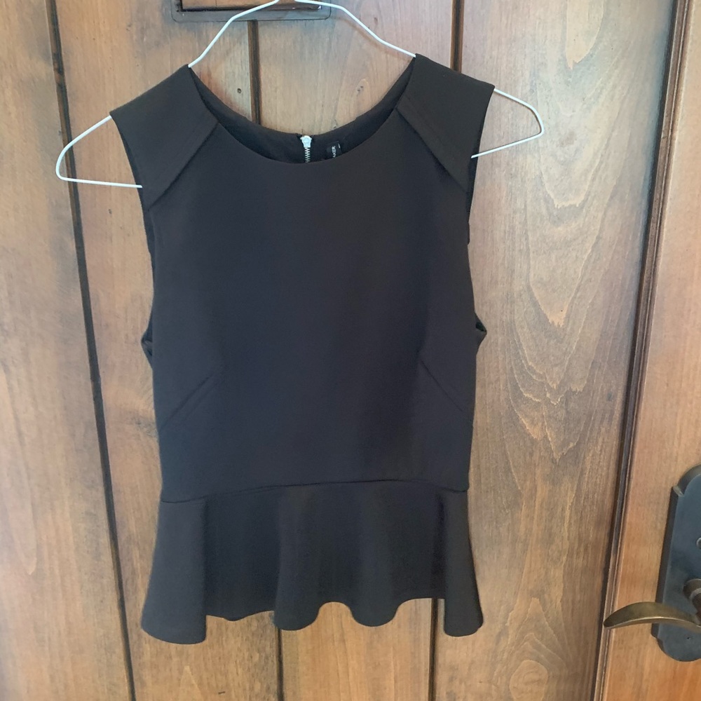 Black peplum top